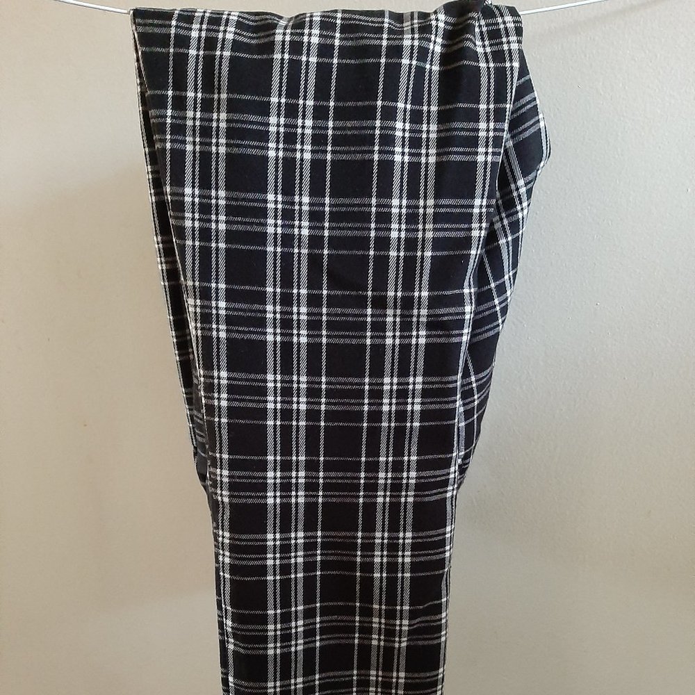 Jacob Black n White Plaid Pants Size 2 Canadian